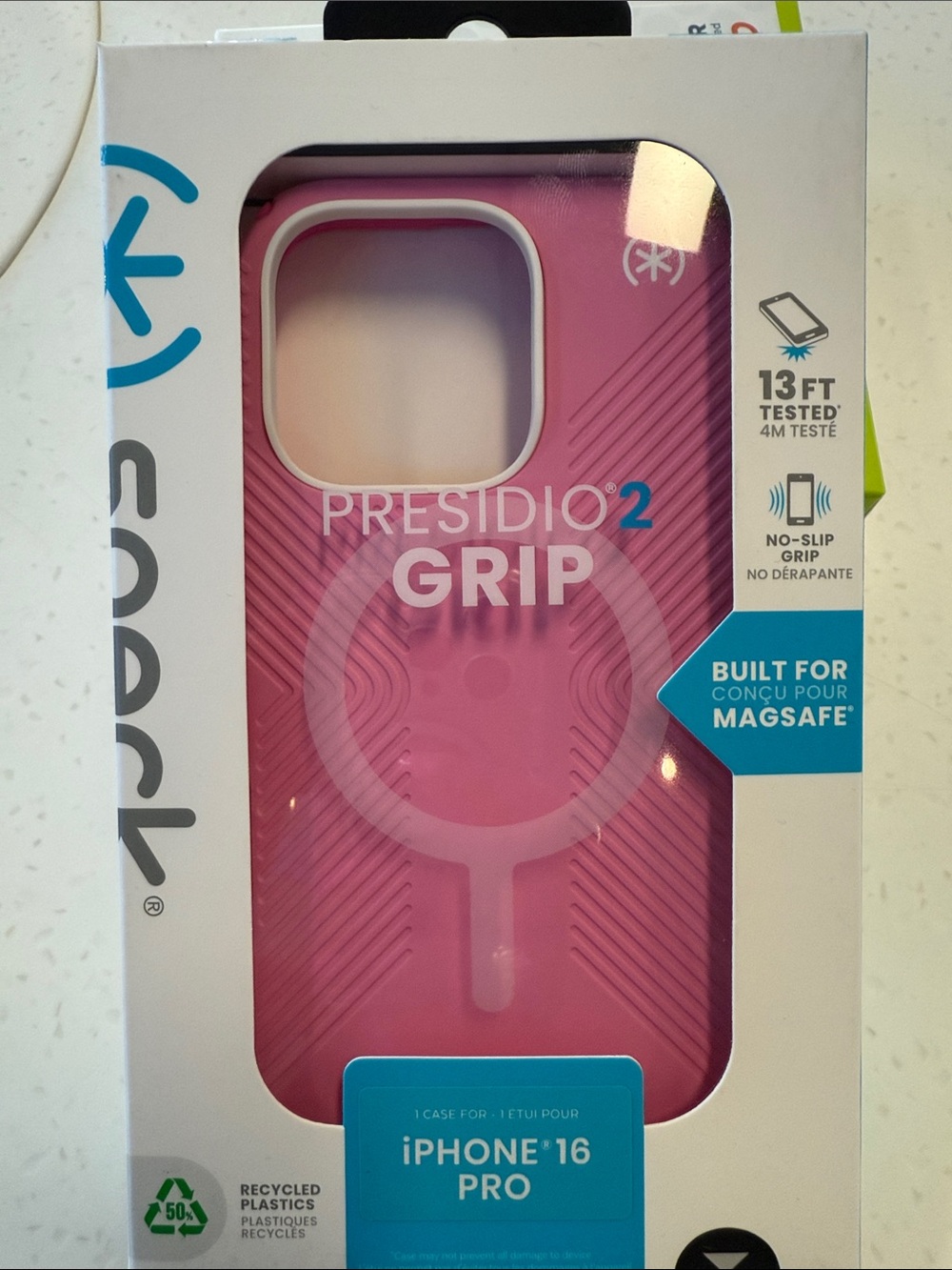 Speck Presidio2 Grip MagSafe Case for iPhone 16 Pro - Pink